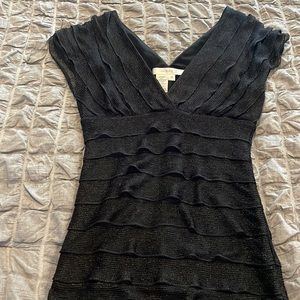 Studio M Black Layered Blouse Size M